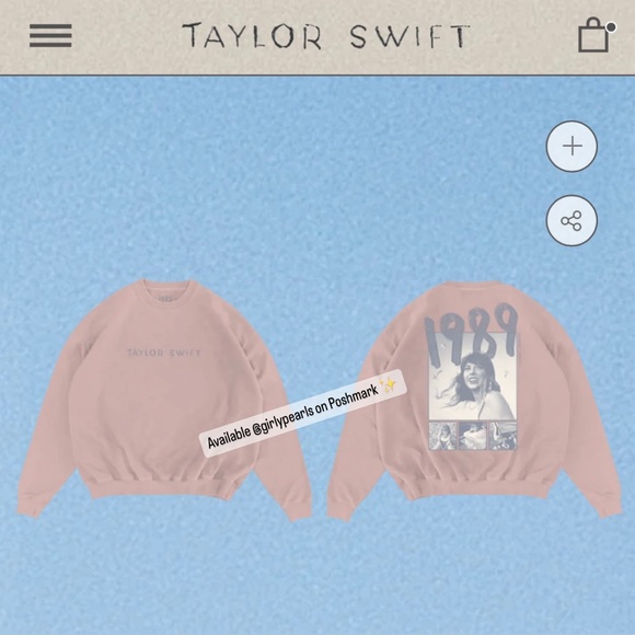 Official Taylor Swift 1989 (Taylor’s Version) Pink Crewneck Sweatshirt NEW - Picture 2 of 11